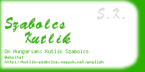 szabolcs kutlik business card